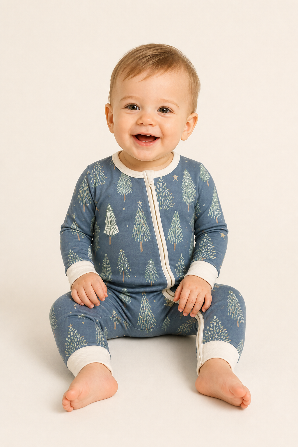 Starlit Evergreens Zinza™ Convertible Zippy Pajama product photo