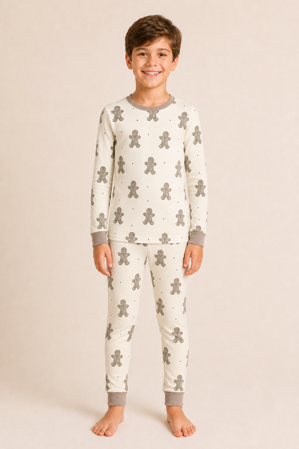 Winter Gingerbread Zinza™ Kids Two-Piece Pajama Set product photo