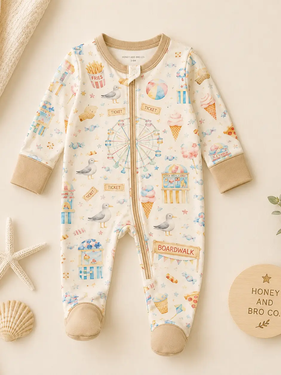 Boardwalk Baby TENCEL Lyocell Zippy Sleeper photo 2