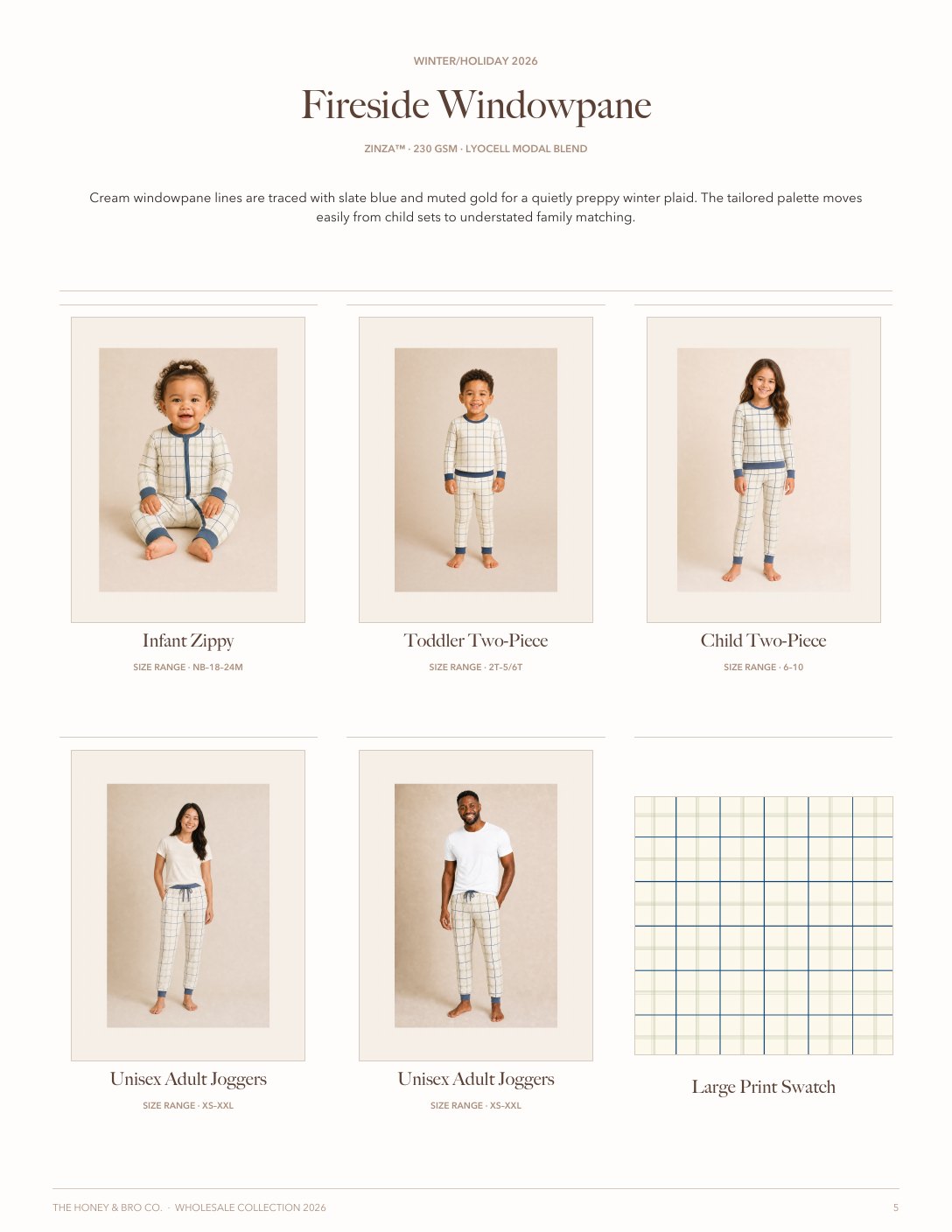 Lookbook page 5 of 34: Fireside Windowpane