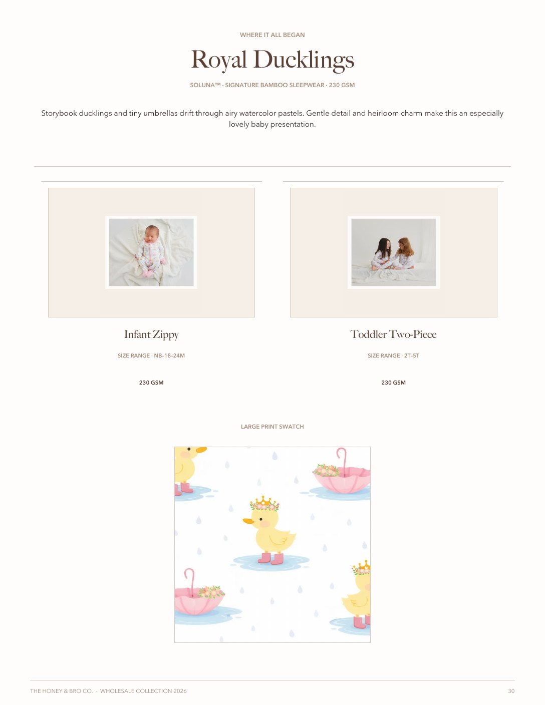 Lookbook page 30 of 34: Royal Ducklings