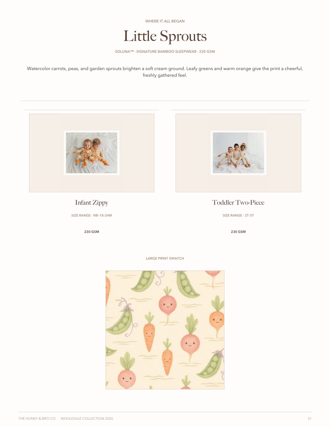 Lookbook page 31 of 34: Little Sprouts